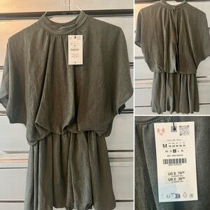 NWT Zara Olive Green Women's Dress